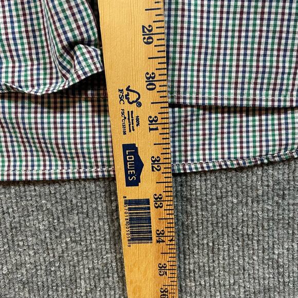Pendleton Woolen Mills Button Down Shirt Men's Large Gingham Plaid Short Sleeve - Picture 7 of 9